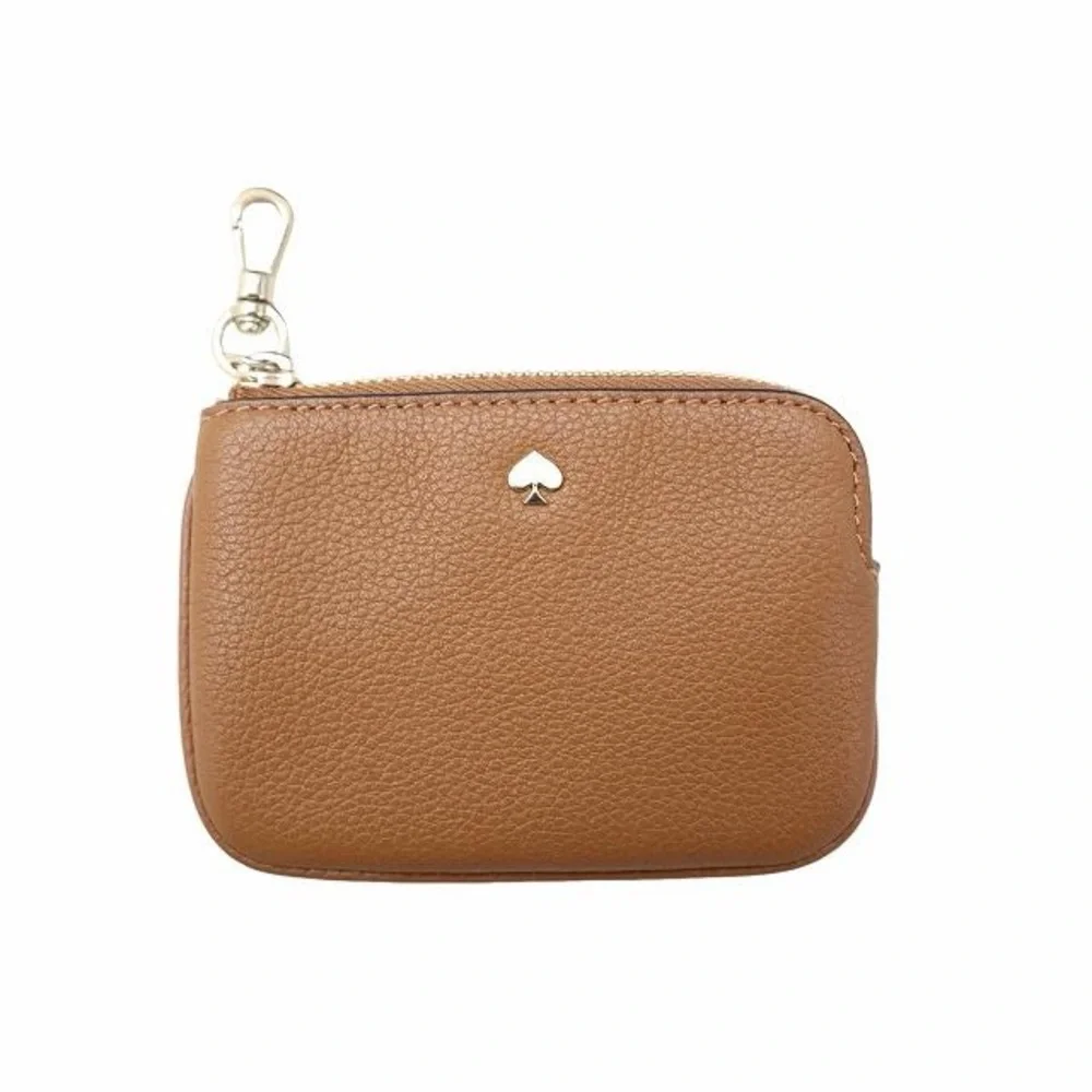🤎Kate Spade New York Rosie Tan Small Gold Clip On Coin Purse